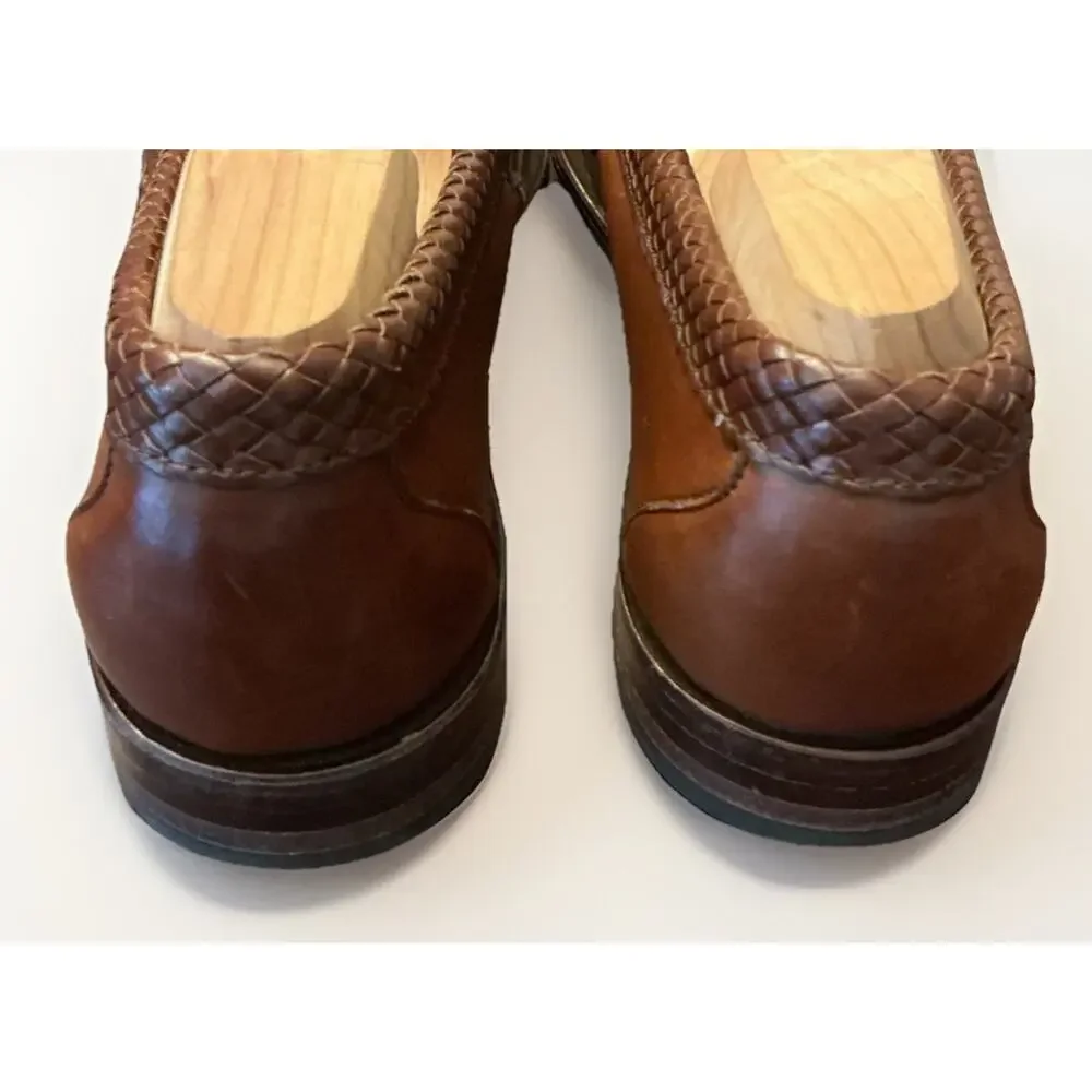 Allen Edmonds Maxfield Tassel Loafers Brown Leather Shoes 47716 Men's 8.5 B
